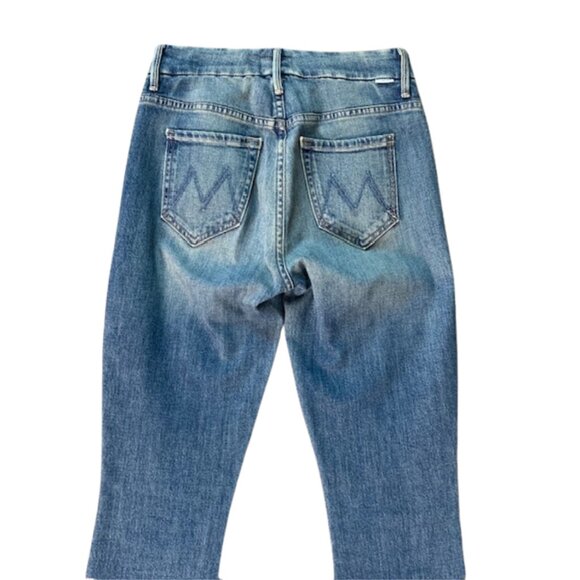 MOTHER High Waisted Looker Ankle Fray Jeans in WANDER DUST SIZE 25 - Picture 10 of 14